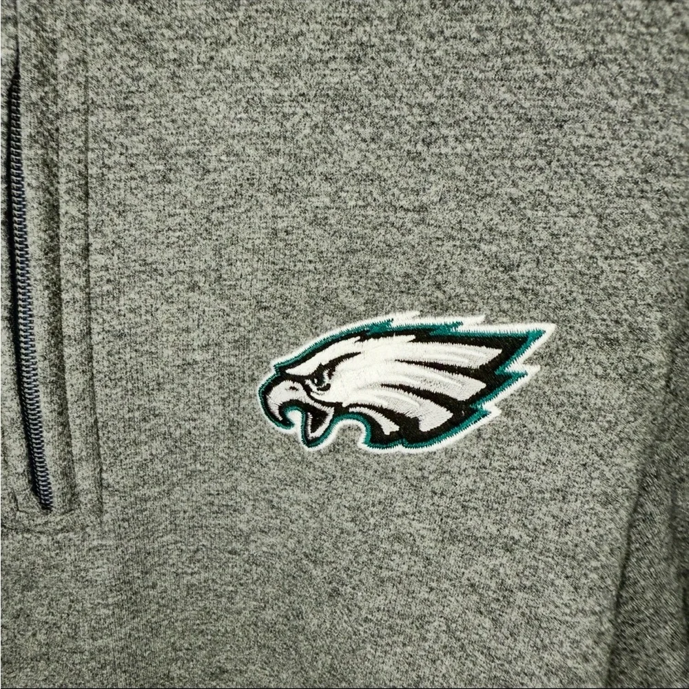 Vineyard Vines Men’s Philadelphia Eagles Heather Gray Quarter Zip Size Small